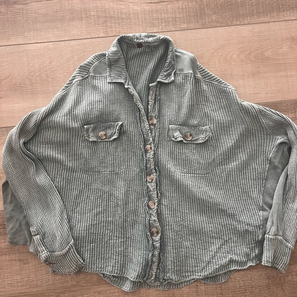 Free people waffle sweater